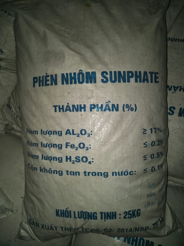 PHÈN NHÔM SUNFAT (PHÈN ĐƠN) AL2(SO4)3